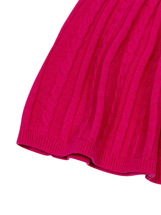 Baumwollset aus Cardigan und Rock - Pink