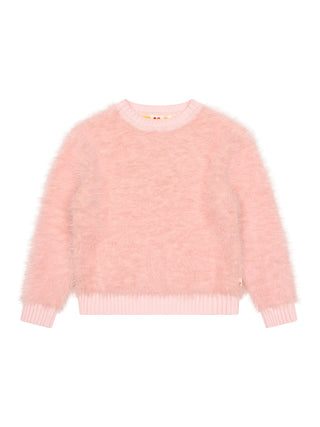 Carla Strickpullover aus Fellstrick - Hellrosa