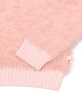 Carla Strickpullover aus Fellstrick - Hellrosa
