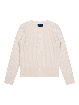 Zopfstrick-Cardigan - Creme