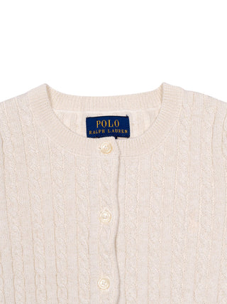 Zopfstrick-Cardigan - Creme