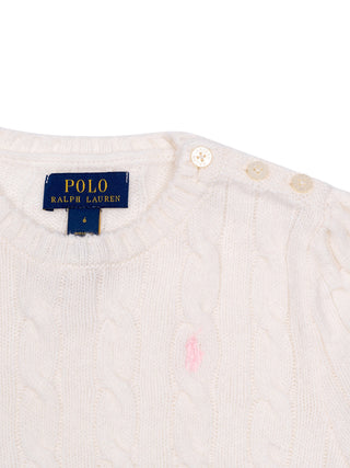 Pullover im Zopfstrick-Design - Warmweiß