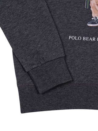 Sweatshirt mit Polobär - Grau meliert