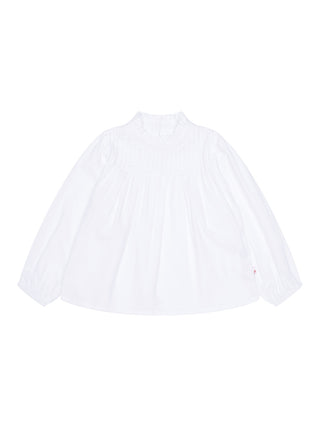Dori Shirt Jane Baumwollbluse mit Biesen - Weiß