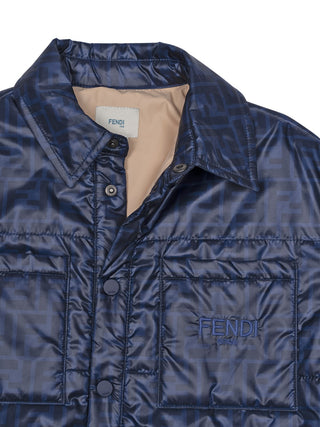 Gefütterte Jacke mit FF-Logo - Navy