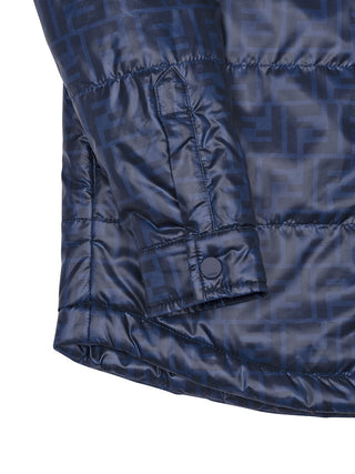 Gefütterte Jacke mit FF-Logo - Navy