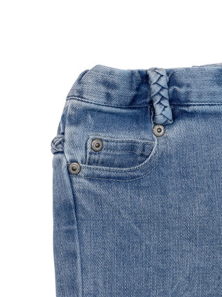 Jeans mit Flecht-Details - Blau