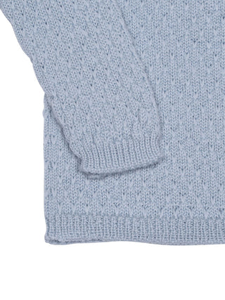 Strickpullover aus Merinowolle - Blau