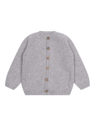 Strickjacke aus Merinowolle - Grau