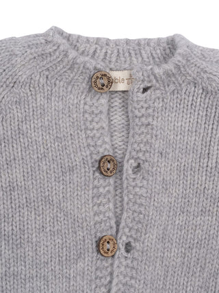 Strickjacke aus Merinowolle - Grau