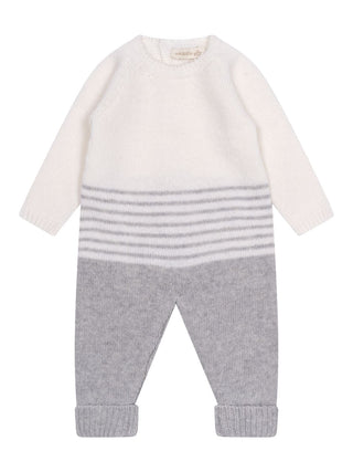 Jumpsuit aus Merinowolle - Grau