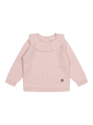 Strickpullover aus Merinowolle - Rosa
