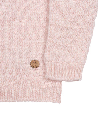 Strickpullover aus Merinowolle - Rosa