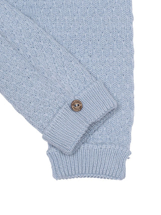Strickhose aus Wolle - Blau