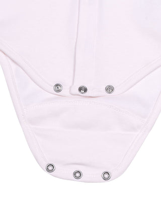 Body mit floralen-Stickereien - Rosa