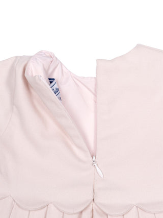 Plissiertes Kleid mit Muschelkante - Rosa