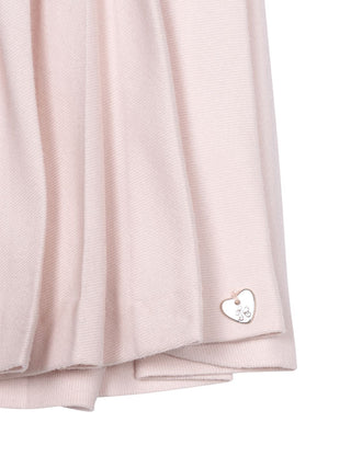 Plissiertes Kleid mit Muschelkante - Rosa