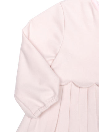 Plissiertes Kleid mit Muschelkante - Rosa