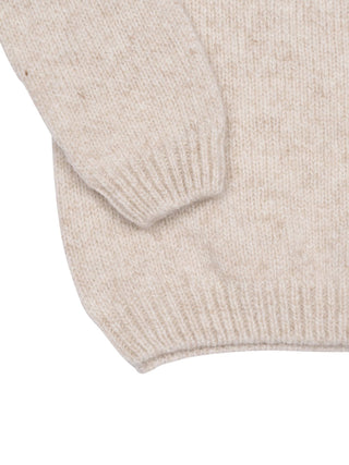 Strickpullover aus Merinowolle - Beige meliert