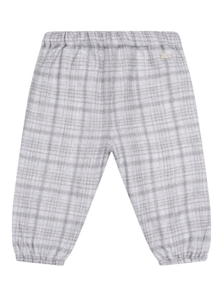 Hose aus kariertem Flanell - Grau