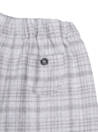Hose aus kariertem Flanell - Grau
