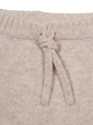Strickhose aus Merinowolle - Beige