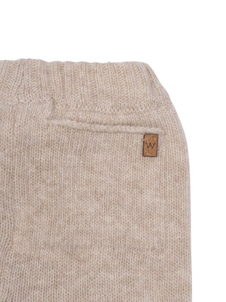 Strickhose aus Merinowolle - Beige