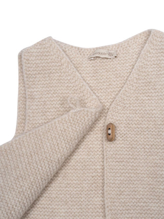 Strickweste aus Merinowolle - Beige