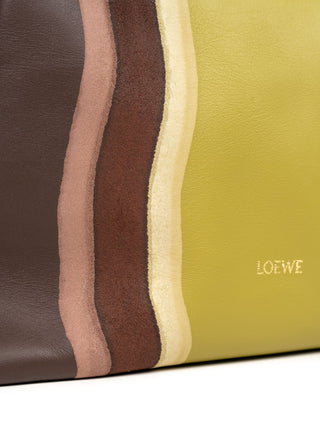Mittelgroße Flamenco Clutch aus Nappa-Kalbsleder