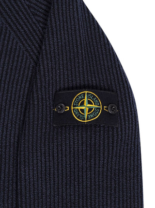 Pullover mit halbem Reißverschluss in Blau