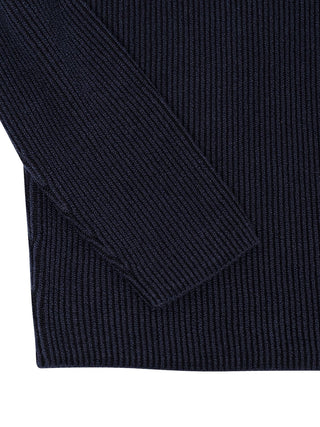 Pullover mit halbem Reißverschluss in Blau