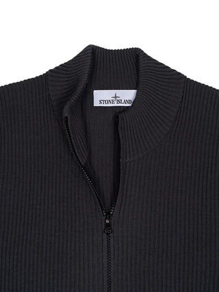 Strickjacke aus Schurwolle in Grau