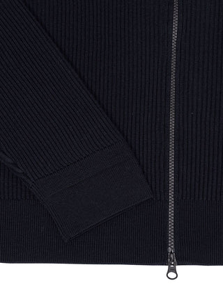 Strickjacke aus Schurwolle in Navy