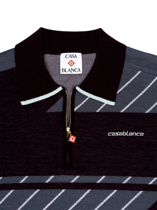 Merino Diagonal Tennis Polo
