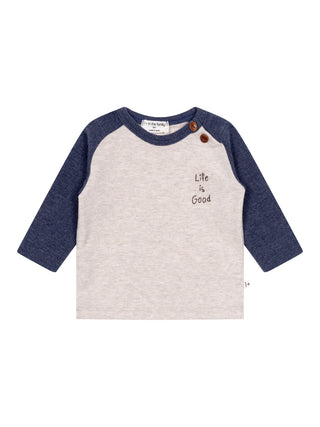 Langarmshirt Paul - Grau/Marine