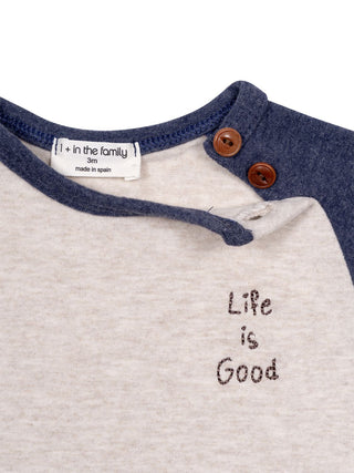 Langarmshirt Paul - Grau/Marine