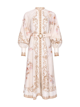Hypnotic Buttoned Midi Kleid