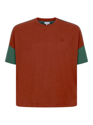 T-Shirt mit kastenartiger Passform aus Baumwolle und Seide