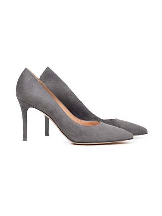 Pump in Wildleder in Grau