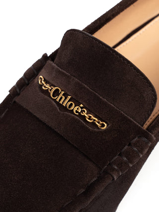 Loafer in Dunkelbraun mit Gold-Detail