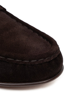 Loafer in Dunkelbraun mit Gold-Detail