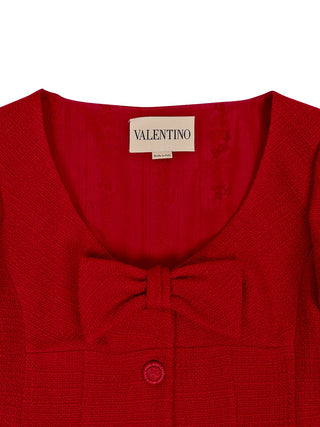 Minikleid aus Tweed mit Schleife