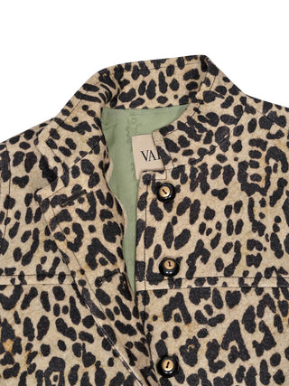 Cape mit Stehkragen im Animal-Print
