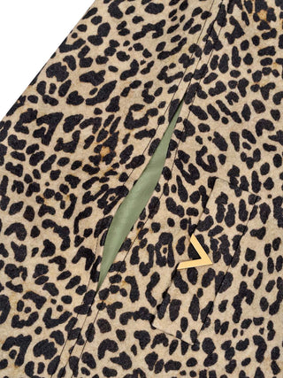 Cape mit Stehkragen im Animal-Print