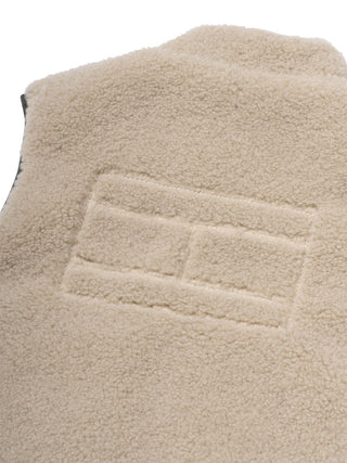 Wendbare Teddy-Weste - Beige/Khaki