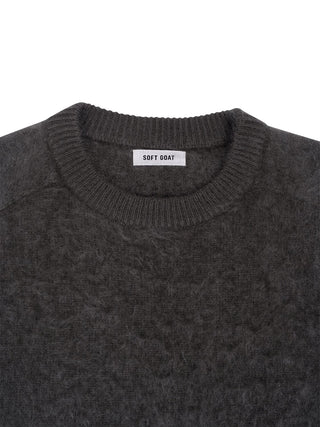 Pullover mit flauschigem Effekt - Olive