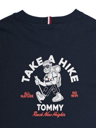 Langarm-T-Shirt mit „Take A Hike“-Print - Navy