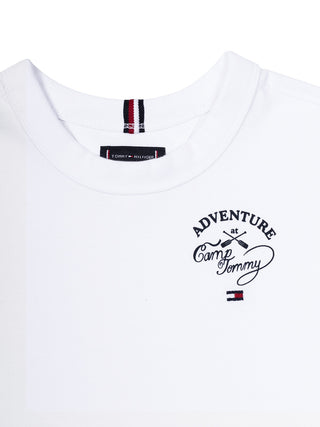 Camp Tommy Multi Print Langarm-T-Shirt - Weiß