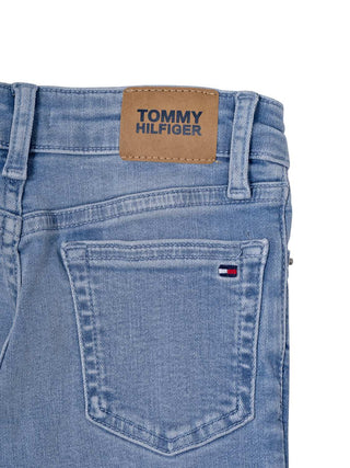 Flared Jeans mit Seitenschlitzen - Blau