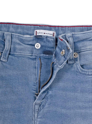 Flared Jeans mit Seitenschlitzen - Blau